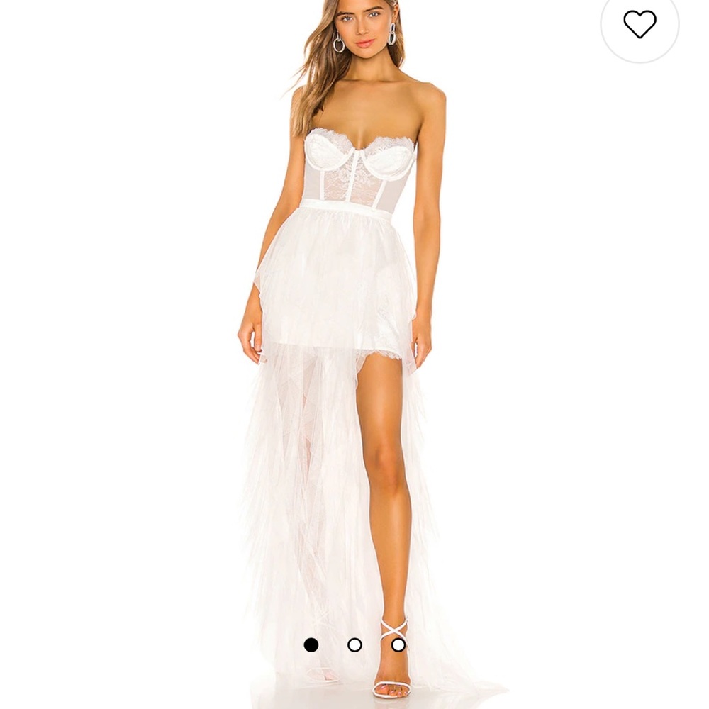 For love and lemons Bustier Gown in White nwt